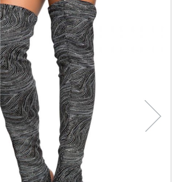 CAPE ROBBIN CONNIE WOMEN BLACK HEELED OVER KNEE SANDALS BOOTS IN SIZE 10 m - Picture 2 of 13